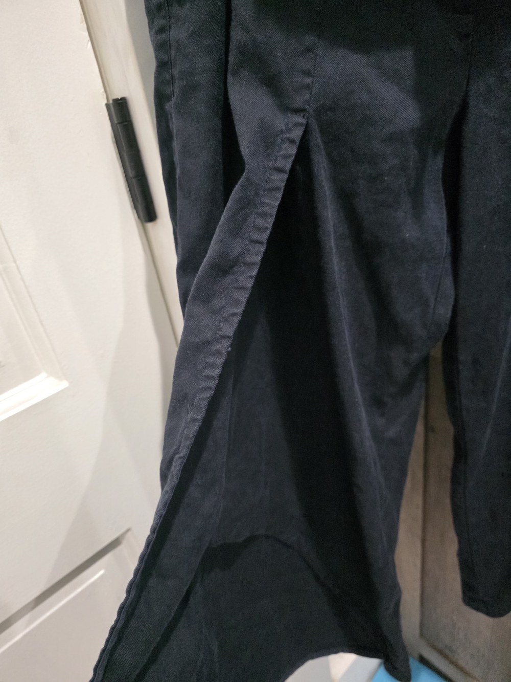 Anthropologie Maeve Pants Women 12p Blue The Colette Linen Blend Crop Wide Leg - Picture 9 of 13